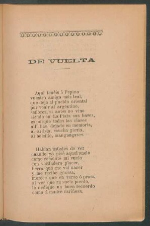 De vuelta