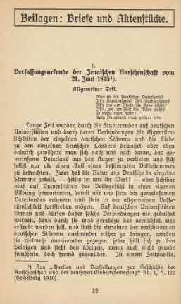 Beilagen: Briefe und Aktenstücke