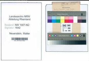 Entnazifizierung Walter Von Neuenstein , geb. 18.10.1894 (Betriebsleiter)