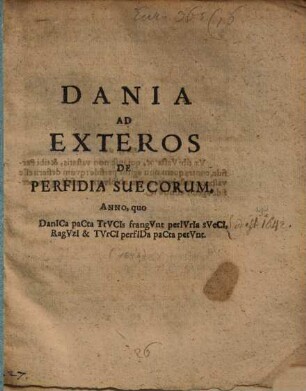 Dania ad Exteros De Perfidia Suecorum