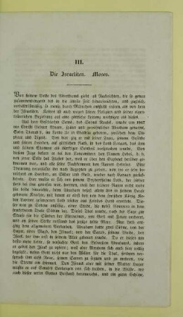 III. Die Israeliten. Moses