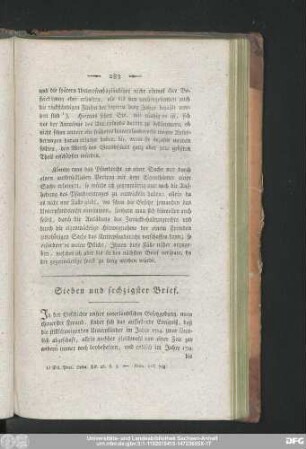 Sieben und sechzigster Brief.