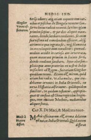 Cap. X. De Maci, & Moscata nuce.