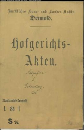 Stadt Salzuflen gegen Bernd Deterding zu Westervinnen - Schuldforderung