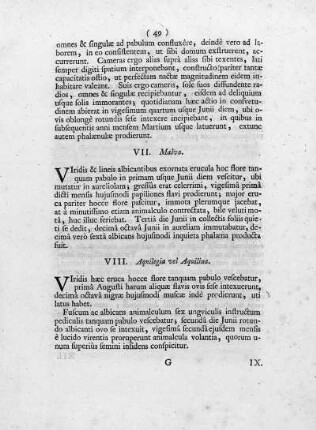 VIII. Aquilegia vel Aquilina