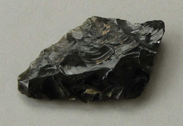 Arrowhead made from obsidian