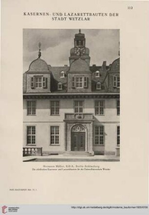 Kasernen- und Latzarettbauten der Stadt Wetzlar