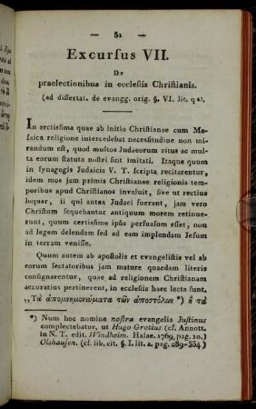 Excursus VII.