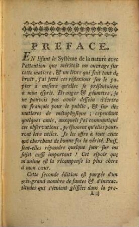 Reflexions Philosophiques Sur Le Systeme De La Nature, 1