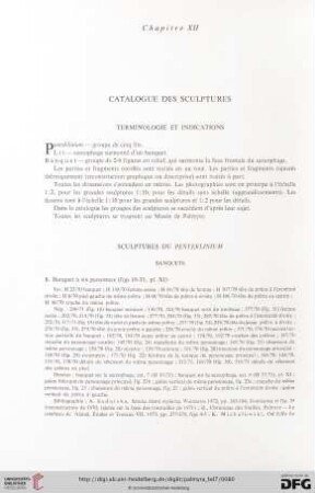 Chapitre XII: Catalogue des sculptures