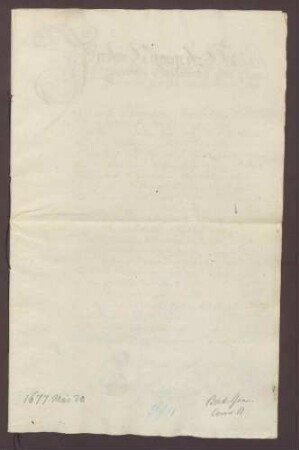 Testament der Ursula Catharina von Oberkirch