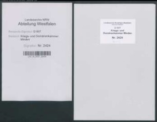Verpachtung der Damm-Mühle zu Bielefeld (Amt Sparrenberg, Vogtei Brackwede)