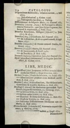 134-148, Libr. Medic. - Des Livr. En Human.