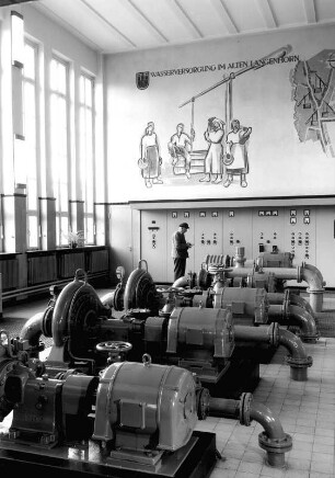 Hamburg. Pumpenhaus eines Wasserwerkes der Hamburger Wasserwerke