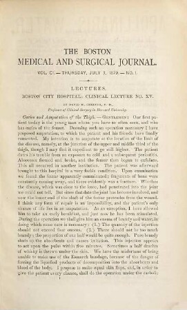 Boston medical and surgical journal. 101. 1879