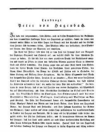 Landvogt Peter von Hagenbach