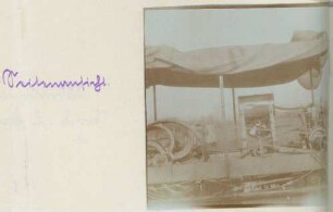 Foto einer französischen Motor-Pflug-Seil-Winde für Luftschiffer