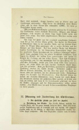12. Pflanzung und Ausbreitung des Christentums