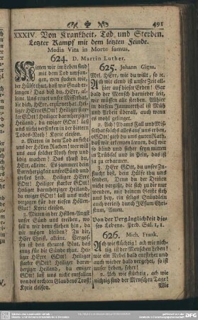 XXXIV. Von Krankheit, Tod und Sterben