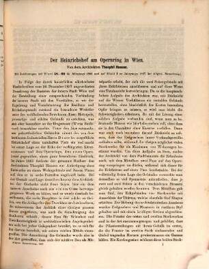 Allgemeine Bauzeitung  : mit Abbildungen ; österreichische Vierteljahrschrift für den öffentlichen Baudienst. 32. 1867