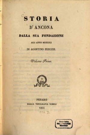 Storia d'Ancona dalla sua fondazione all'anno MDXXXII. 1