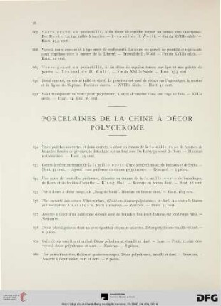 Porcelaines de la chine à décor polychrome (Nr. 672-682)