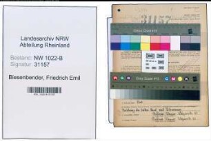 Entnazifizierung Friedrich Emil Biesenbender , geb. 07.01.1898 (Schichtmeister)