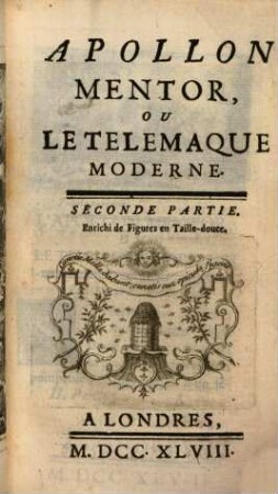Apollon Mentor, Ou Telemaque moderne, 2