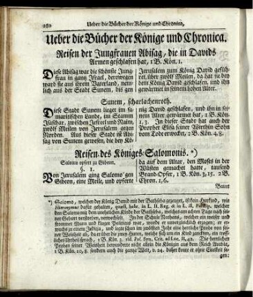 Ueber die Bücher der Könige und Chronica.