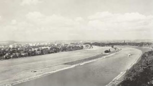 Dresden-Loschwitz, Blick vom Schloß Eckberg nach Südwesten auf die Elbtalweitung von Blasewitz bis Neustadt