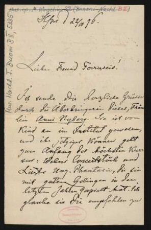 Brief an Ferruccio Busoni : 22.10.1896
