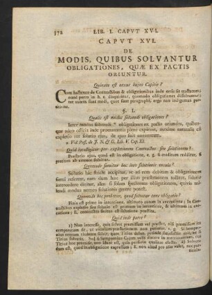 Caput XVI. De Modis, Quibus Solvantur Obligationes, Quae Ex Pactis Oriuntur.