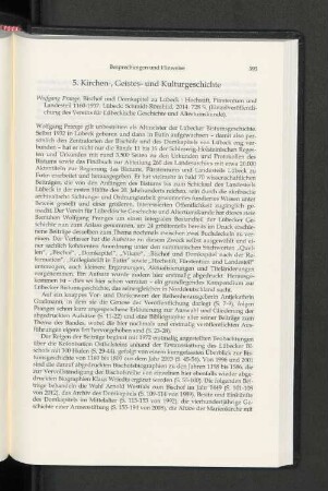 5. Kirchen-, Geistes- und Kulturgeschichte.