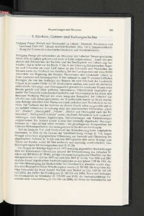 5. Kirchen-, Geistes- und Kulturgeschichte.