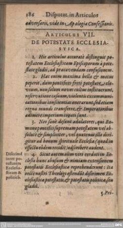 Articulus VII. De Potestate Ecclesiastica