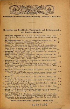 Antiquariats-Kataloge : Katalog ... des Antiquarischen Bücherlagers von Gilhofer & Ranschburg, Buchhandlung und Antiquariat, 45