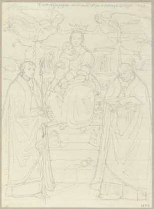 Tafel in der Kapelle des Collegio della Sapienza in Perugia