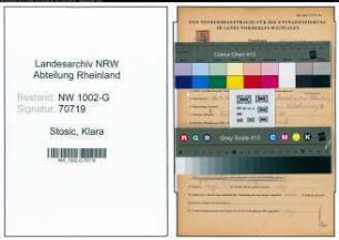 Entnazifizierung Klara Stosic, geb. 16.02.1906 ()