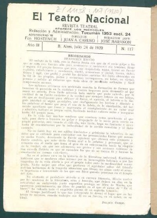 Recordando Benjamín Riccio