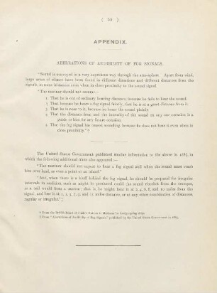 Appendix. Aberrations of audibility fo fog signals