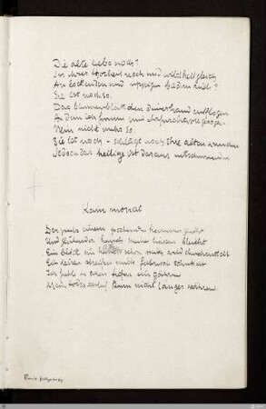 Die alte liebe noch? : [SW I: H4]; [SW I, S. 65/124]