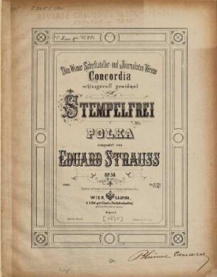 Stempelfrei : Polka ; op. 56