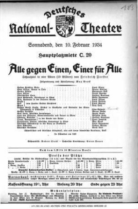 Alle gegen Einen, Einer für Alle