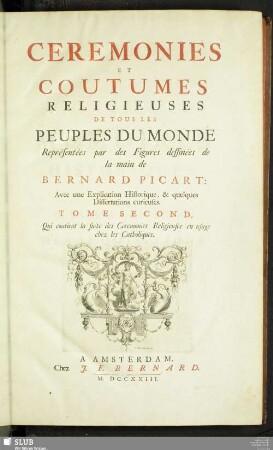2: Qui contient la suite des Ceremonies Religieuses en usage chez les Catholiques
