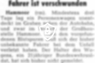 Fahrer ist verschwunden