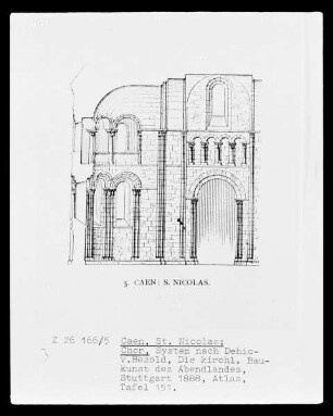 Caen, Saint-Nicolas, Wandsystem des Chors