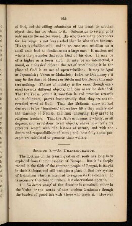 Section 8. On transmigration
