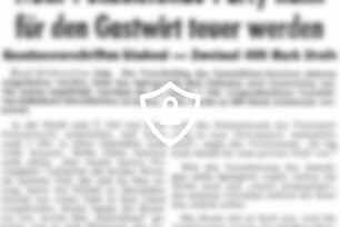 Nach-Polizeistunde-Party kann für [Name maskiert] teuer werden