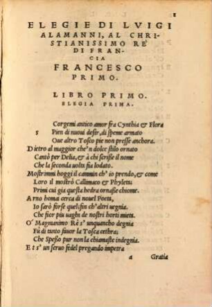 Opere Toscane Di Luigi Alamanni Al Christianissimo Rè Francesco Primo