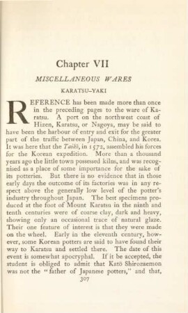 Chapter VII. Miscellaneous wares